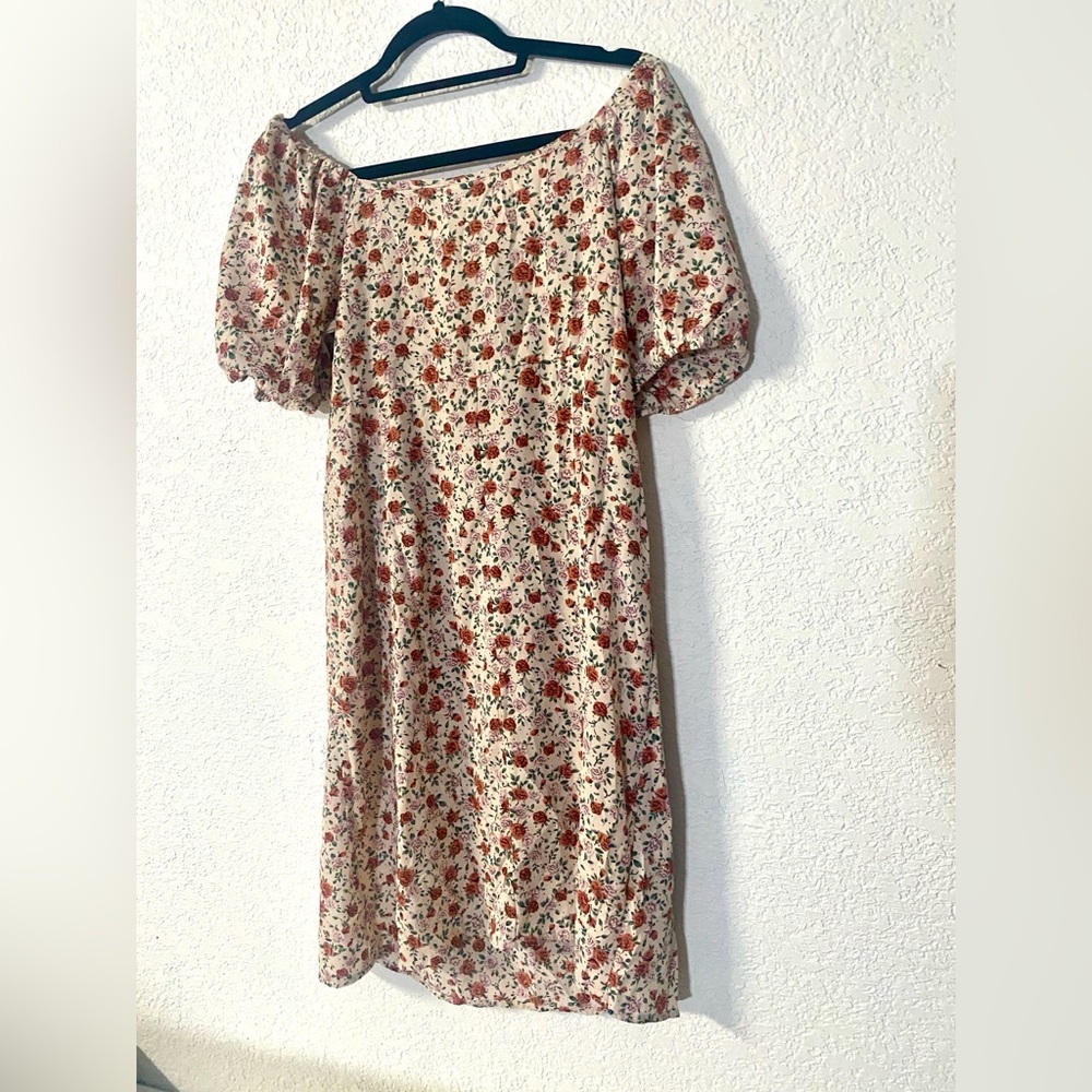 Mama Licious Maternity milkmaid Floral Off the shoulder Mini Dress size M - Picture 5 of 8